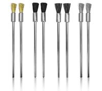 8 Pcs Mini Brosse Métallique Brosses Métalliques Perceuse Brosse en Forme de Stylo Brosse Laiton 4 Styles pour Nettoyage Décontamination ébavurage Éliminer Rouille et Corrosion