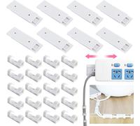 8 Pcs Multiprise Support De Câbles, Auto-Adhésif Multiprise Fixator, Support De Douille Adhésif Sans Poinçon, Support Mural Pour Bloc Multiprise, Pour Le Bureau De Cuisine[DYB983365]