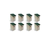 vidaXL Nichoirs pour oiseaux 8 pièces en bois 14 x 15 x 22 cm