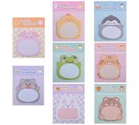 8 pcs Notes Autocollantes Kawaii Animaux Rigolos,Marque-pages Adhésifs Repositionnables (Poussin, Tigre, Lapin, Ours), Fournitures Scolaires et Bureau