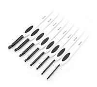 8 PCS Nouveau Crochet Ensemble Aiguilles À Tricoter En Aluminium Points Avec Poignée Ergonomique En Plastique Blanc Doux Pour Coudre des Chandails Chapeaux Chaussettes