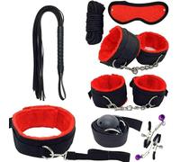 8 Pcs Nylon Fitness Set Accessoire, Accessoire D'Exercice Protecteur Pour L'EntraîNement De Force, Convient à L'Exercice D'Agilité (Rouge)
