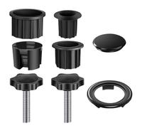 8 PCS Parasol Pièces de Rechange, Pièces de Rechange à Base Parasol à usurage incluant Le Bouchon Manche Pipe Bouchon Bague M8 Vis pour la Plage arrière-Cour du Balcon
