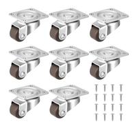 8 Pcs Petite Roulettes pour Meubles, 12 mm Mini Roulettes Pivotantes pour Meubles, Roulette Meuble, Roulette à Billes en Caoutchouc à 360 Degrés pour Meuble Table Armoire Chariot, avec Accessoires