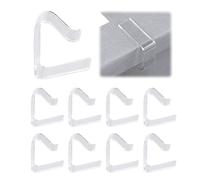 8 pcs Pinces à Nappe Transparents, Clips de Fixation de Nappe en Plastique, fixateur antidérapant Domestique, adapté à Une épaisseur de Bureau de 3,5 à 5 cm, adapté à la Cuisine et au Salon.
