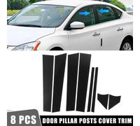 8 Pcs Porte Couvrir Panneau Pilier Postes Autocollants pour Nissan Sentra Noir