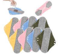 8 Pcs Protège-slips Lavables,23x16cm Serviettes hygiéniques réutilisables