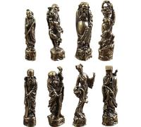 8 Pcs Retro Brass Les Huit Immortels Traversent Les Cadeaux De Décoration De Statue De Mer