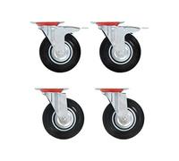 8 pcs Roulettes pivotantes 125 mm