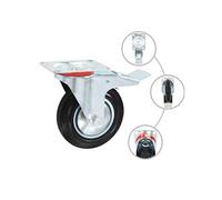 vidaXL 8 pcs Roulettes pivotantes 160 mm Noir G