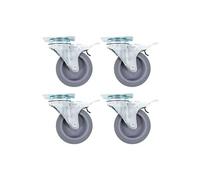 8 pcs Roulettes pivotantes 75 mm