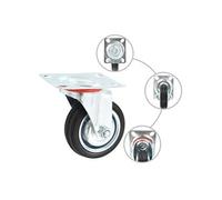 8 pcs Roulettes pivotantes 75 mm