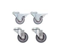 8 pcs Roulettes pivotantes à trou de boulon 50 mm