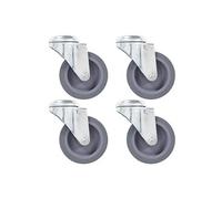 vidaXL 8 pcs Roulettes pivotantes à trou de boulon 75 mm G