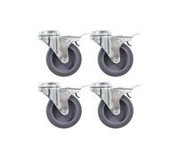 8 pcs Roulettes pivotantes à trou de boulon 75 mm