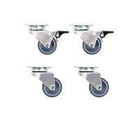 12x Roulettes Pivotantes Doubles 50 mm Etagère à Livre Chariot Roulant vidaXL
