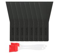 8 PCS Spatule Raclette, Spatule Raclette Plastique, Ustensiles de Cuisine Idéaux pour Fromage, Fondue et Poêlons, Grattoirs Anti-Rayures pour Poêles à et Crêpes(Deux pinceaux gratuits)