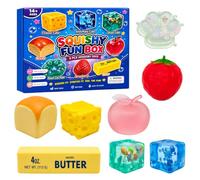 8 PCS Squishy Mystery Fun Box Set, Squishy Box,Butter,Fraise,Cheese,Taba | Squishy Aliment Mignon Anti-Stress à Retour Lent,Jouets Anti-Stress pour le Bureau,Cadeaux pour Adultes