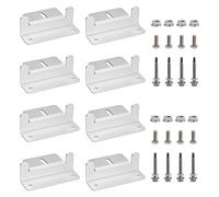 8 Pcs Supports de Montage de Panneau Solaire en Z, Fixation Panneau Solaire en Alliage d'Aluminium, Solar Panel Mounting Bracket avec Écrous et Boulons pour Toit Camping-Car Bateau Caravane