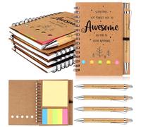 8 Pcs Thank You Gift Employee Appreciation Gifts Bulk Include 4 Inspirational Notebooks 4 Motivational Quotes Pens Thank You Teacher Gifts Leaving Gifts for Colleagues Women Man Thanksgiving Gifts