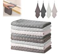 8 Pcs Torchon Cuisine 30x30cm, Torchon Microfibre Lavable, Torchons Barista, Extra Absorbants et Durables, Torchons Vaisselle Multi Usage (Multicolore)