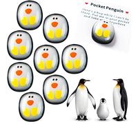 8 Pcs Un Petit Câlin de Poche du Pingouin, Mignon Anti-Stress, Jouet Spécial d'Encouragement, Décoration Animalière pour Fête de la Saint-Valentin, Cadeaux