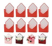 8 Pcs Valentine Envelope Boxes Envelopes Gift Box for Valentines Day Flower Bouquet Romantic Gift Folding Envelope Boxes for Flowers Wedding Valentine’s Day Party Proposal Decorative