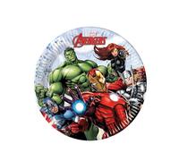 8 Petites Assiettes en Carton Avengers Mighty 20 cm - Multicolore