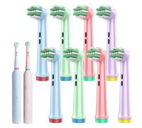 8 Pièce Brossette compatiblepour Enfants Compatible avec Oral B - Têtes de Remplacement à Poils Souples, Brossette de Rechange Enfant Un Nettoyage Efficace Mais Doux Pour Les Dents Sensibles
