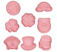 8 Pièce Emporte-Pièces, VEghee 3D Moule à Biscuit en Plastique, Cookie Cutters Biscuit Moule pour Décoration de Biscuits Cookie Gâteau Cookie Cutter Set