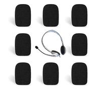 8 Pièce Mousse Micro Casque Bonette Microphone,Noir Bonnettes en Mousse,Noise Reduction Mini Foam Cover,Protection en mousse,Ppour casque, microphone, pare-brise