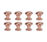 8 Pièces 1:12 échelle Maison de Poupée Miniature Poignée Boutons Tête Ronde Poignée Boutons en Métal Style Simple Maison de Poupée Poignée de Porte Boutons (Cuivre rouge)