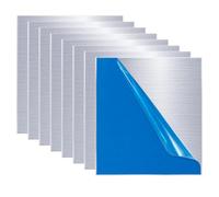 8 Pièces 15 × 15 cm 1 mm Dickes Plaque Aluminium, Plaque Métallique Alu | Bords lisses,Aluminium,Durable,Film Protecteur Double Face, Thermotraitable, pour Modélisme, DIY, Industrie