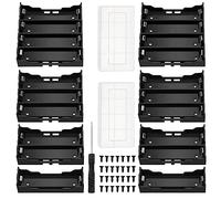 8 Pièces 18650 Support de Batterie Kits, KUOQIY 1/2/3/4 x 3.7V 18650 Boîtier de Batterie avec Pin, avec 2 Pièces Boîte à Piles en Plastique et Tournevis et Vis (1/2/3/4 Piles)