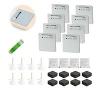 8 Pièces 3M Extra Attache Cadre Adhésif Crochet , Accroche Tableau Adhesif pour Fixation Miroir Mural, Attache Tableau avec 8 Clous & Coussins, Accroche Tableau Sans Percer pour Cadre Photo