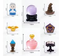 8 pièces/4 pièces Figurines miniatures en résine Harry Potter, Décoration miniature du monde magique, Décorations miniatures de jardin de fées, Décoration de chambre, Accessoires de décoration de pays