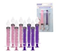 8 pièces (4 roses, 4 violettes) 10 ml seringue nasale bebe, mouche bébé, mouche bebe manuel, embout seringue nasale bebe, lavage de nez adulte, seringue nasale adulte, mouche nez adulte BORNOVA