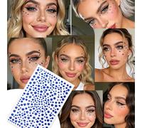 8 pièces/5 pièces/3 pièces/2 pièces/1 pièce Ensemble multi-tailles, Strass pour le visage brillants de 3/4/5/6 mm, DIY Festival de musique, Rave, Fête Y2K, Maquillage, Décoration d'ongles Z-AK-F06-1 p