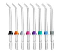 8 Pièces Accessoires de Dentaire Buse Différentes Couleurs, Haute Qualité Résine Embout Jet Dentaire Haute Pression, Remplacer Jet de Irrigants Buccaux Compatible pour Plupart Modèles Waterpik