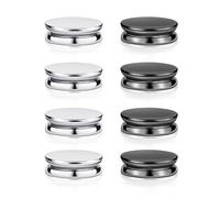 8 Pièces Aimant pour Foulard, Polyvalentes Sans Accroc Épingles Magnétiques pour Hijab Fermoir Magnétique pour Foulard Aimants pour Foulard pour Femmes Vêtements Musulmans (Argent, Noir)