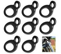 8 Pièces Anneaux D'arrimage En Ccier Inoxydable, Anneau D'arrimage D'ancrage à Joint Torique de Couleur Noire, Anneau de Fixation pour Points D'Attache pour Motos Tout-Terrain,Remorques,Camions,Motos