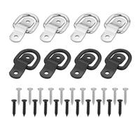 8 Pièces Anneaux D'arrimage en D Ancrage, Sangles D'arrimage, Anneau Arrimage avec Vis de Fixation, Crochet D'arrimage en Forme,pour Remorque, Bateaux, Voiture, Cargaison