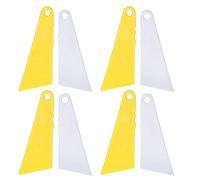 8 Pièces Applicateur Colle, Spatule Plastique Fine Extensible Jaune, Scraper Reutilisable pour Artisanat, Réparation Cuir et Bricolage - Léger et Portable, Résistant pour