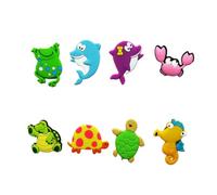 8 Pièces Autocollant Magnétique Poisson Océan Dessin Animé PVC