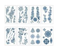 8 Pièces Autocollants De Tatouage Semi-Permanent De Jus De Plantes Autocollants De Tatouage Temporaire Imperméables Et Résistants À La Sueur