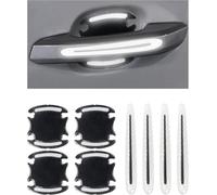 8 Pièces Autocollants Poignée Protection pour Hyundai Ioniq 5 NE Ioniq 9 ME Kona OS SX2 Nexo FE Palisade LX2 LX3, Protection Portiere Voiture Anti Rayures Protege Porte Voiture,A/Silver