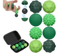 8 Pièces Balle Anti-Stress MagnétiquACes, Jouets Fidget Silicone, Boules DéCompression Sensorielle Texturée pour Enfants & Adultes, Outil Relaxation Gestion Stress pour TDAH, Anxiété, Autisme (Vert)