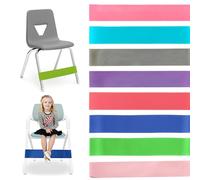 8 Pièces Bande de Chaise Extensible pour Enfants, Colorées, Bandes de Chaise Fidget Sangles de Siège Flexibles, Sensorielles, élastique chaise, Adaptées aux Enfants avec TDAH et Autisme, pour Yoga