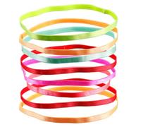 8 Pièces Bandeau de Sport Antidérapant en Nylon, Léger pour Filles | Style Simple, Couleurs Dynamiques en Lot, pour Cheveux Longs Humides, Golf et Entraînement Collectif Couleur Aléatoire