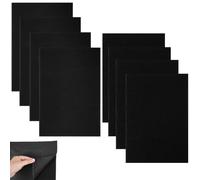 8 Pièces Bandes Scratch à Coudre, 20x30cm Bande Auto-Agrippante Noir, Large et Non Adhésif, Découpe Flexible, Scratch à Coudre pour Tissus, Moustiquaire, Textiles, Vêtements, Peintures Murales